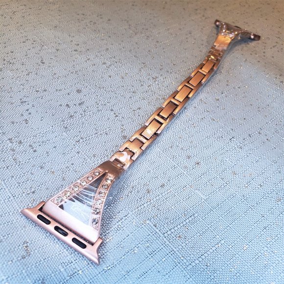 NEW Bracelets compatible Apple Watch in rose gold stainless steel with crystals - Picture 7 of 11